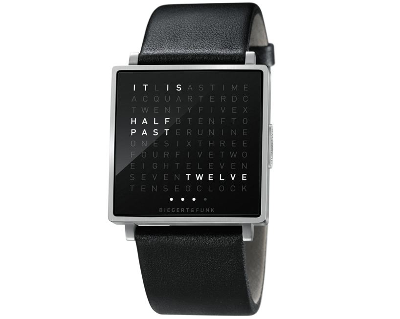originality，qlocktwo，Wrist watch，110 letters display time，